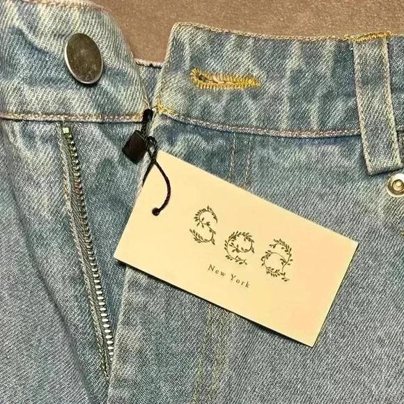 Sea - Oona Frayed Denim Jean Shorts - Size 6 - Picture 5 of 6